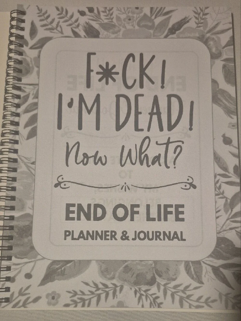 End Of Life Planner Notebook - Black 